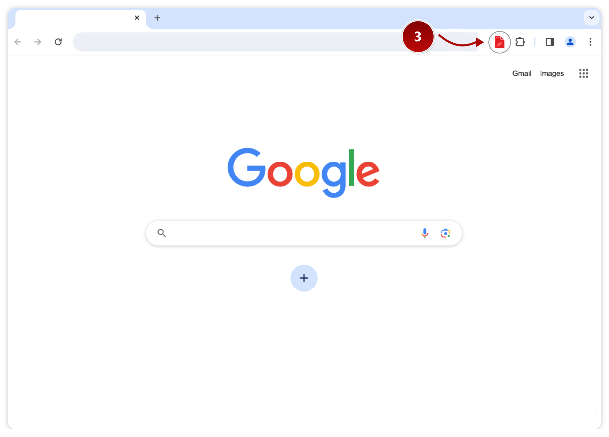 Chrome toolbar showing the pinned Make PDF Smaller icon